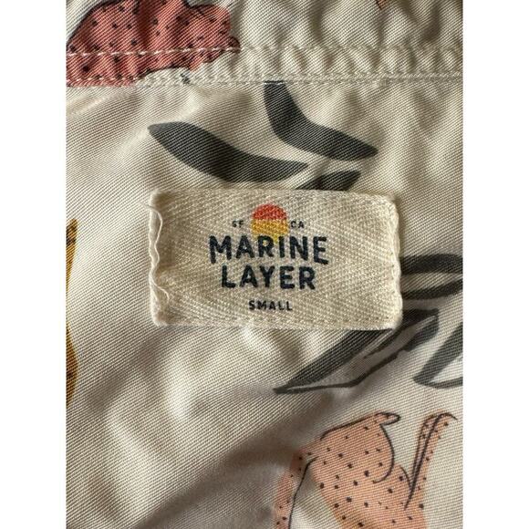 Marine Layer Sahara Cheetah Leopard Button Down Long Sleeve Shirt Women's Small - Picture 9 of 9